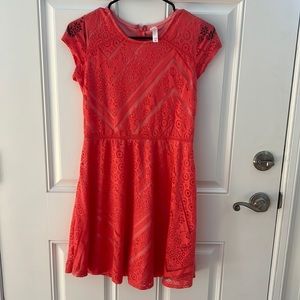 Girls Xhilaration XL 14/16 coral dress